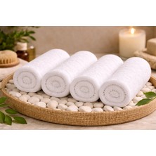 Tekstil Stokları 4'lü Bambu 30X50 cm El , Ayak ve Mutfak Havlusu Seti