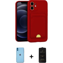 Marsilyan™- iPhone 11 Kılıf Vadi Çizgi Prime - Siyah 6d Antistatik Mat Seramik Hayalet Nano Ekran Koruyucu + Mavi Neon Fosforlu Kamera Lens
