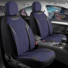 Freshstart Toyota Yaris 2019-2024 Tay Tüyü Oto Koltuk Kılıfı Fermuarlı Ön Arka Set Lacivert Edition