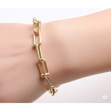 Famemus Accessory Sevgililer ve Özel Günler Çelik Gold Bileklik