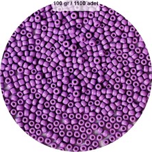 Herşey Trend Herşeytrend Mor Renk 4 mm Yaklaşık 1100 Adet / 100 Gram Cam Boncuk Oya Yazma Bileklik ve Kolye