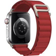 Sh Ticaret Newface Apple Watch 38MM Mountain Kordon - Kırmızı