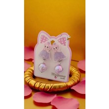 Famemus Accessory Sevimli Disney Prenses Figür Içi Simli Sallantılı Boncuk Klipsli 2 Model Bir Çift Gönderim