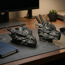 Modela Draconıs Ejderha Masa Seti | Kalemlik + Çok Amaçlı Kâse | Dekoratif Organizer