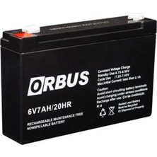 Orbus  6 Volt 7 Amper Kuru Akü (150 * 30 * 94 Mm)