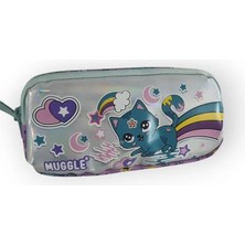 Muggle The Orıgınal Sweet Cat Mor Iki Bölmeli Kalemlik MU.7433