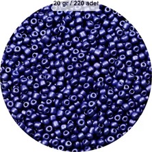 Herşey Trend Herşeytrend Lacivert Renk 4 mm Yaklaşık 220 Adet/20 Gram Cam Boncuk Oya Yazma Bileklik ve Kolye