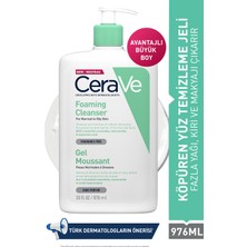 Cerave 976 ml Köpüren Temizleyici Unisex Cilt İçin Nemlendirici Yenileyici Etkili Jel