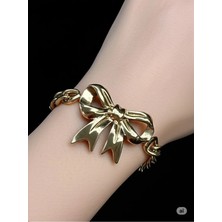 Famemus Accessory Sevgililer ve Özel Günlere Fiyonklu Zincir Detaylı Kadın Bileklik