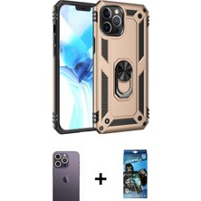 Marsilyan™- iPhone 12 Pro Max Kılıf Ahenk Klasik Koleksiyonu - Siyah 34D Izgaralı Cam + Beyaz Neon Fosforlu Kamera Lens