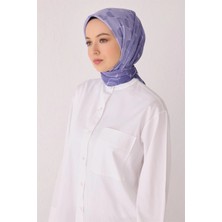 Belli Dalgalı Desen Premıum Soft Lacivert Eşarp 1