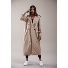 SahraAfra Nora Trençkot Kadın Oversize