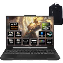 Asus Tuf Gaming A16 FA607NUG-RL208 Amd RYZEN7-7445HS 16GB 1tb SSD RTX4050-6GB 140W 16" Wuxga 144Hz Windows 11 Pro Taşınabilir Bilgisayar+ Boz Çanta