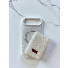 Mus10 IPHONE 17 Air Cüzdanlı Magsafe Özellikli Parlak Taş Tasarımlı Kılıf