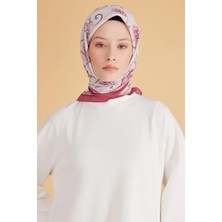 Belli Şal Desen Modal Pembe Eşarp 1