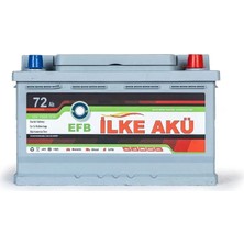 Ilke Akü 72 Ah Efb 12V Start-Stop Uyumlu Akü