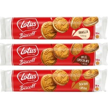 Lotus Bıscoff Sandwıch Bıscoff Vanilyalı + Cream Sürülebilir Kremalı + Çikolata Kremalı Bisküvi 150