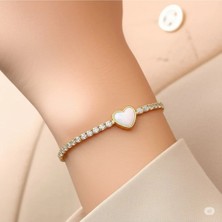 Famemus Accessory Opal Kalp Taşlı Zirkon Bileklik