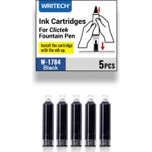 Writech Wrıtech W-1784 Dolma Kalem Mürekkebi Siyah - 5’li Kutu