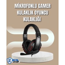 Sh Ticaret Mikrofonlu Oyun Kulaklığı - Mavi Işıklı, Uzun Süre Konforlu Kullanım