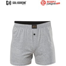 Gd Goldoremi Premium Erkek %100 Pamuklu Likralı Terletmez Rahat Bol Kalıp Düğmeli Boxer