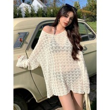 Hannar Butik Yazlık Ajurlu Plaj Elbisesi