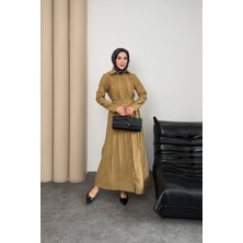 Mihran Butik Quenn Model Coupra Model Kumaş Kemer Detaylı Elbise