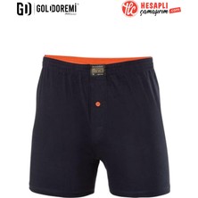 Gd Goldoremi Premium Erkek %100 Pamuklu Likralı Terletmez Rahat Bol Kalıp Düğmeli Boxer