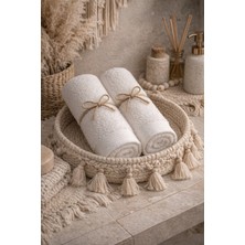 Tekstil Stokları 2'li Yumuşak Dokulu %100 Pamuk 40X60 cm El, Ayak ve Mutfak Havlu Seti