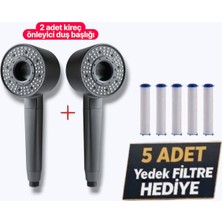 Truva 2 Adet Su Tasarruflu Kireç Kırıcı Duş Başlıpı ve 5 Adet Yedek Filtre