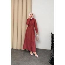 Mihran Butik Quenn Model Coupra Model Kumaş Kemer Detaylı Elbise