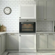 Kenz Life Kenzlife Membran Ankastre Fırın Dolabı Bige Byzbyz Panjur 180*60*56 Mebran Kapak Mdf Gövde