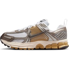 Nike Bowerman Zoom Vomero 5 Unisex Sneaker Hakiki Deri Reflektörlü Günlük Spor Ayakkabı Gri-Krem