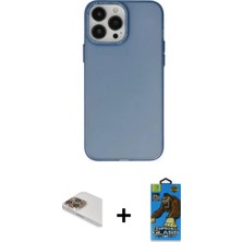 Marsilyan™- iPhone 13 Pro Max Kılıf Ahenk Çizgi Prime - Siyah 18D Cam Ekran Koruyucu + Gold Pers Alüminyum Kamera Lens