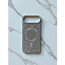 Mus10 IPHONE 17 Air Cüzdanlı Magsafe Özellikli Parlak Taş Tasarımlı Kılıf