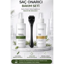 Dermotik Saç Onarımına Yardımcı Biberiye Suyu & Keratin Sütü & Dermaroller Dökülme Karşıtı  Saç Bakım Seti