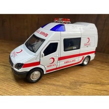 Scntoys Sesli Işıklı Açılabilir Kapılar Metal Çek Bırak Oyuncak Ambulans Siren Sesli Ambulans Hızır Acil