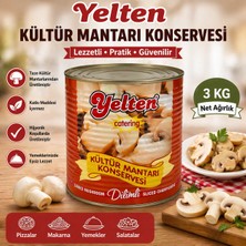 Yelten Kültür Mantarı Konservesi 3 kg (Dilimli) Catering Tipi Büyük Boy