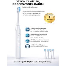 Deanb 500MAH Titreşimli Elektrikli Diş Fırçası 5 Modlu 4 Yedek Başlık Type-C Şarjlı Beyazlatma-