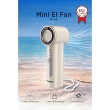 Torima Şarjlı El Vantilatörü Dijital Göstergeli Taşınabilir Mini Fan F44 Beyaz