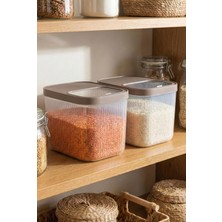 Depa 2'li 16 Lt Multibox Vizon Kayar Kapaklı Saklama Kabı & Erzak Kabı & Toz ve Tablet Deterjan Kutusu