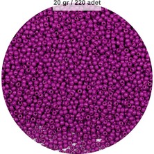 Herşey Trend Herşeytrend Fuşya Renk 4 mm Yaklaşık 220 Adet/20 Gram Cam Boncuk Oya Yazma Bileklik ve Kolye