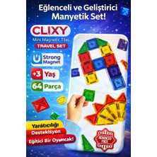 Scntoys Manyetik Yapı Blokları - 64 Parça Seyahat Tipi Mini Bloklar Manyetik Karo Oyun Seti Orijinal