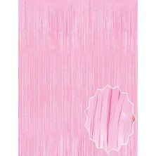 Nemere Soft Pembe Püsküllü Kapı Perdesi