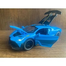 Scntoys Bugatti Divo Sport Tarz W16 Oyuncak Bugatti Diecast Araba Işıklı Sesli Kapı Bagaj Kaput Açılır