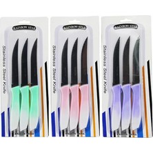 Herşey Trend Herşeytrend 3'lü Tırtıklı Meyve Bıçağı 1 Adet ROYALEKS-CLKN-1869