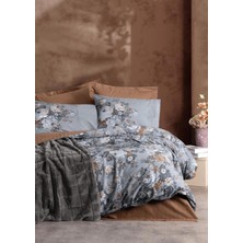 Cotton Box Trim Kürk Battaniyeli Çift Kişilik Nevresim Takımı-Smooth Antrasit