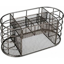 Temel Nikel Metal Mesh Masaüstü Organizer Çekmeceli Çok Bölmeli 22X11X11 cm 9507B