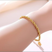 Famemus Accessory Sevgililer Gününü ve Özel Günlere Kadın Renkli Burgu Model Çelik Bileklik
