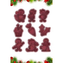 Hobist Yılbaşı Kurabiye Adam Kurabiye Kalıbı 9 Farklı Desen